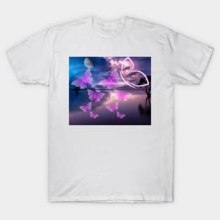 purple butterflies T-Shirt